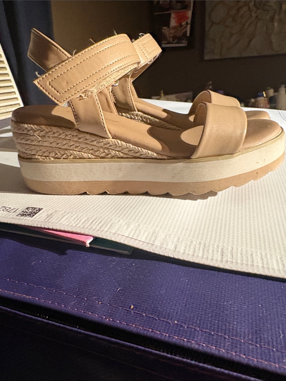 Women's Platform Espadrille Sandals in Beige